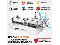 RYD S2 300 (20-300Ml) Yarı Otomatik Çift Nozullu Sıvı Dolum Makinası  - 1