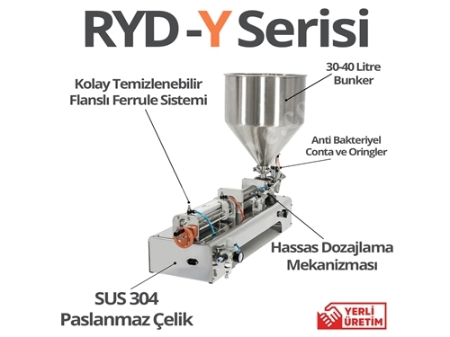 RYDY 500 (50-500 Ml) Yarı Otomatik Yoğun Ürün Dolum Makinası 