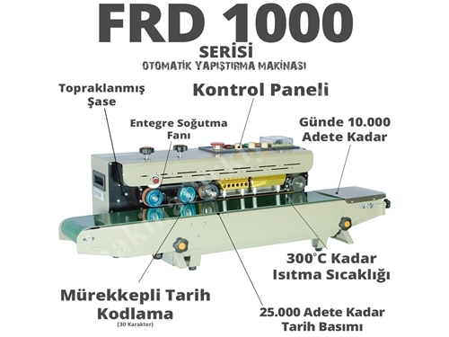 FRD 1000 (İthal Ürün) Tarih Kodlamalı Otomatik Poşet Yapıştırma Makinası 