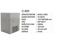 Termobuz C-800 60 Kg/Gün Kapasiteli Küp Buz Makinesi İlanı