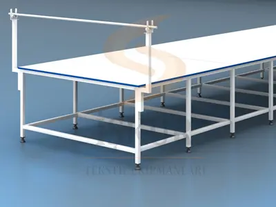 İK3 (180Cmx100cm) Konfeksiyon Tekstil Üst Suntalı Kesim Masası 