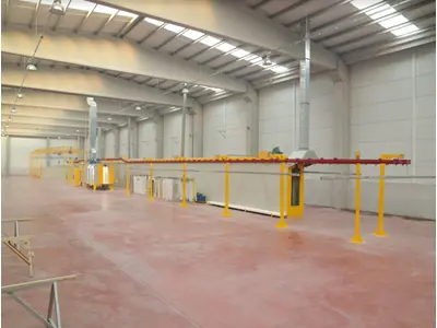 800X2300x25000 Mm Lpg/Lng Tünel Tipi Elektrostatik Boya Fırını