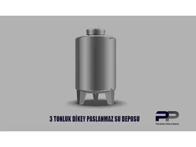 3 Ton Paslanmaz Dikey Gıda Stok Tankı