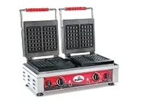 4,4 Kw Paslanmaz Çift Kareli Waffle Pişirme Makinası