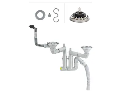 304 Grade Stainless Steel Telescopic System, Strainer With Brass Screw Set / Sink Siphon 304 Grade Stainless Steel Telescopic System, Strainer With Brass Screw Set / Sink Siphon
