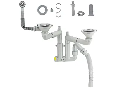 304 Grade Stainless Steel Telescopic System, Strainer With Delrin Screw Set / Sink Siphon 304 Grade Stainless Steel Telescopic System, Strainer With Delrin Screw Set / Sink Siphon