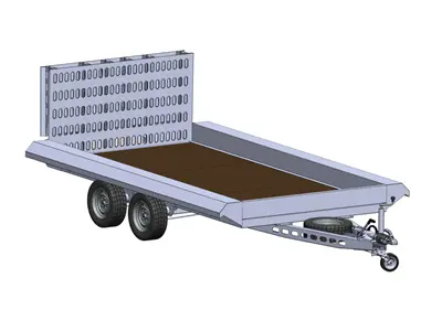 Remorque de transport de marchandises galvanisée avec une capacité de charge de 3500 kg Remorque de transport de marchandises galvanisée avec une capacité de charge de 3500 kg