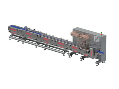 420 Paket/Dakika İnline Beslemeli Full Otomatik Konveyörlü Yatay Paketleme Makinası 420 Paket/Dakika İnline Beslemeli Full Otomatik Konveyörlü Yatay Paketleme Makinası