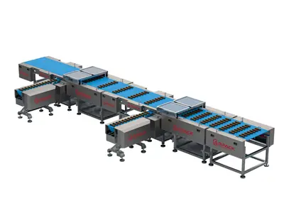 400-1600 mm Otomatik Dağıtım Sistemli Paketleme Besleme Bantı 400-1600 mm Otomatik Dağıtım Sistemli Paketleme Besleme Bantı