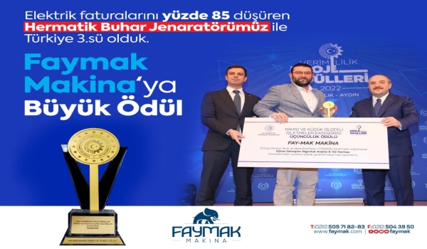 Hermetik Bacalı Buhar Jeneratörü Bakandan Ödül Aldı Hermetik Bacalı Buhar Jeneratörü Bakandan Ödül Aldı