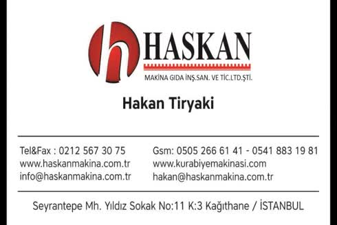 Haskan Makina Gıda İnş. San. Tic. ve Ldt. Şti