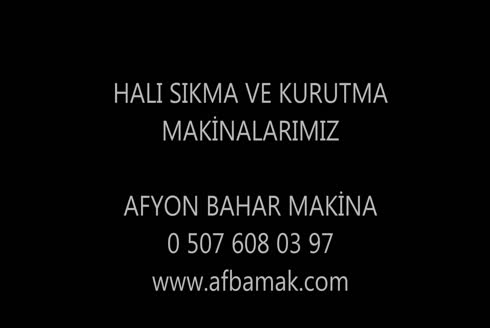 Afyon Bahar Makina Otomatik Halı Yıkama ve Sıkma Makinaları
