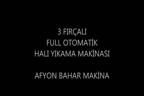 Afyon Bahar Makina Otomatik Halı Yıkama ve Sıkma Makinaları