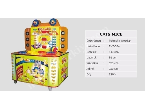 Cats Mice Tokmaklı Oyun Makinesi / Tekno-Set Tkt 004