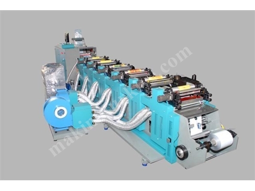 6 Renk Flexo Baskı Ve Etiket Kesim Makinası ( 420 Mm )