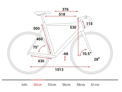 Cyclocross Bisiklet (Siyah, Kırmızı) 50 Cm - Cube CROSS RACE - 5