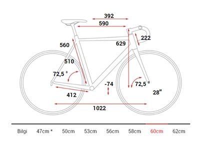 Yol Yarış Bisikleti (Siyah, Kırmızı) 60 Cm - Cube ATTAIN - 2