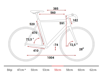 Yol Yarış Bisikleti (Siyah, Kırmızı) 56 Cm - Cube ATTAIN - 2
