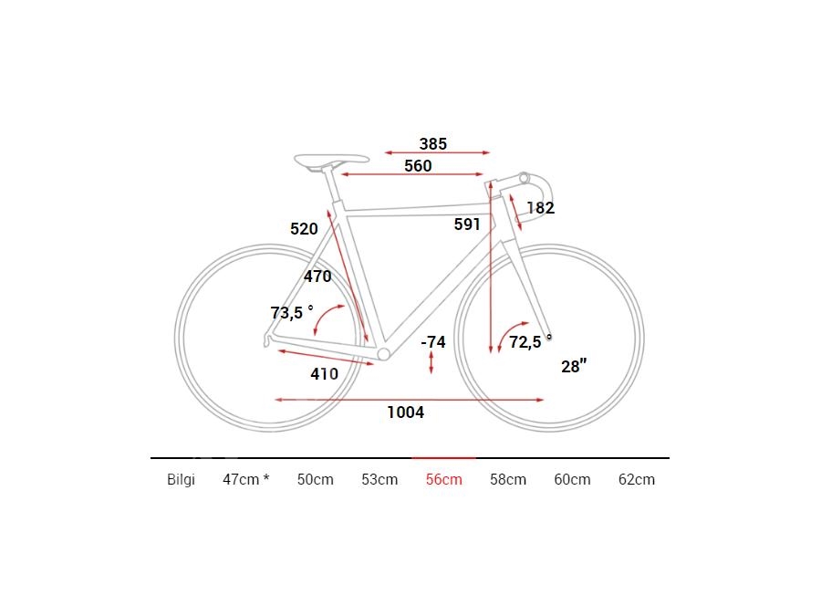 Yol Yarış Bisikleti (Siyah, Kırmızı) 56 Cm - Cube ATTAIN
