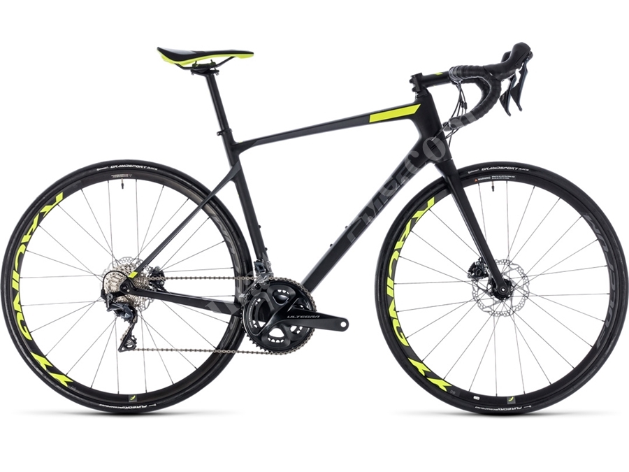 Yol Yarış Bisikleti (Karbon, Sarı) 53 Cm - Cube ATTAIN GTC SLT Disc