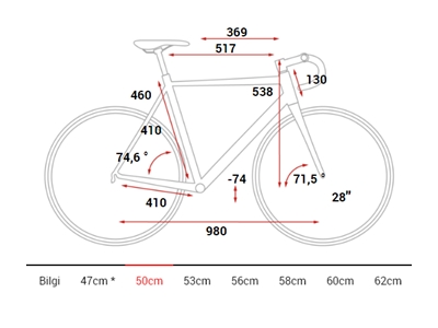 Yol Yarış Bisikleti (Siyah, Kırmızı) 50 Cm - Cube ATTAIN - 2