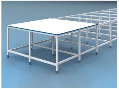 K 2 Siblings Fabric Display Table