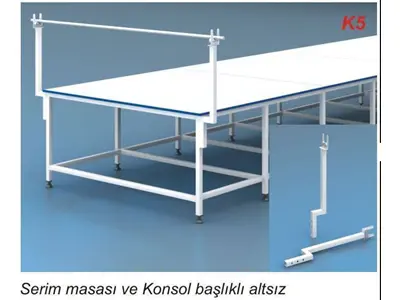 K 5 Kardeşler Konsol Başlıklı Pastal Serim Masası 