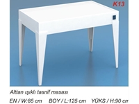 K13 Kardeşler Alttan Işıklı Tasnif Masası 
