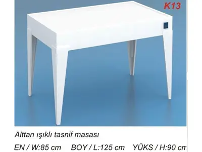 K13 Brothers Bottom Lit Sorting Table