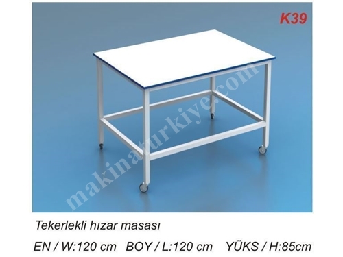 K39 Kardeşler Tekerlekli Hızar Masası 