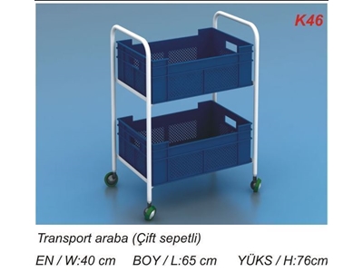K46 Kardeşler Çift Sepetli Transport Araba  - 0
