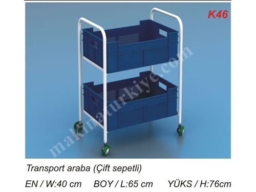 K46 Brüder Doppelkorb Transportwagen