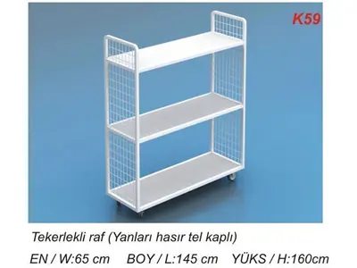 K59 Kardeşler Tekerlekli Raf 