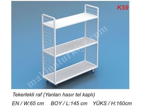 K59 Kardeşler Tekerlekli Raf 