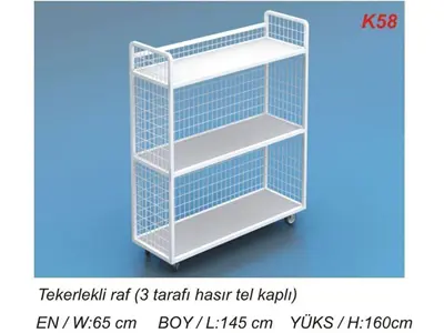 K58 Kardeşler  Tekerlekli Raf 