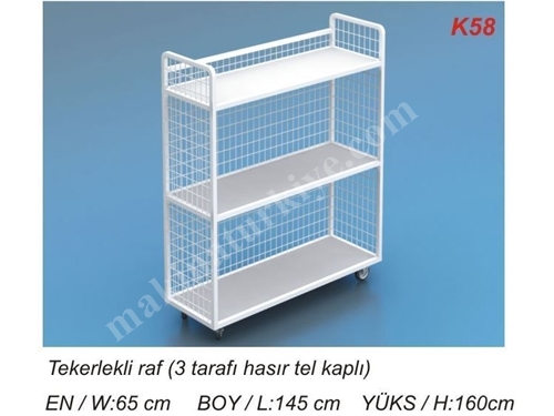 K58 Kardeşler  Tekerlekli Raf 