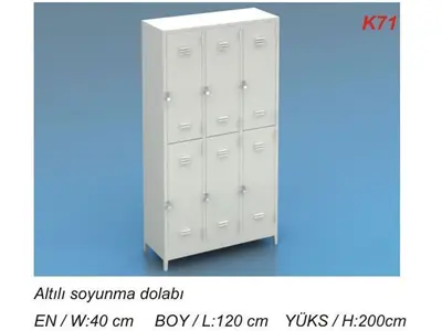  K71  Kardeşler Altılı Soyunma Dolabı
