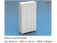 K70 Kardeşler Dokuzlu Soyunma Dolabı 