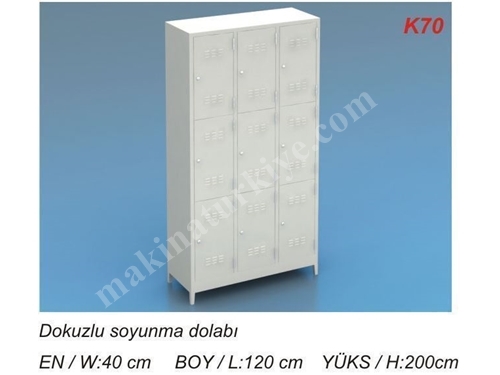 K70 Kardeşler Dokuzlu Soyunma Dolabı 