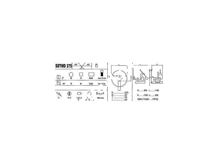 Profil Boru Kesme Makinesi - Otomatik Mengeneli ( 280 Mm)