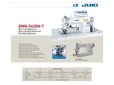 İğne Transportlu Elektronik Düz Dikiş Makinesi / Juki Dmn-5420n-7 - 2