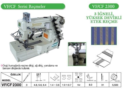 3 İğneli Yüksek Devirli Etek Reçme / Yamato Vf/Cf 2300 - 1