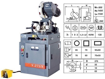 Yarı Otomatik Daire Testere Makinesi / İleri Teknik V 275x - 1