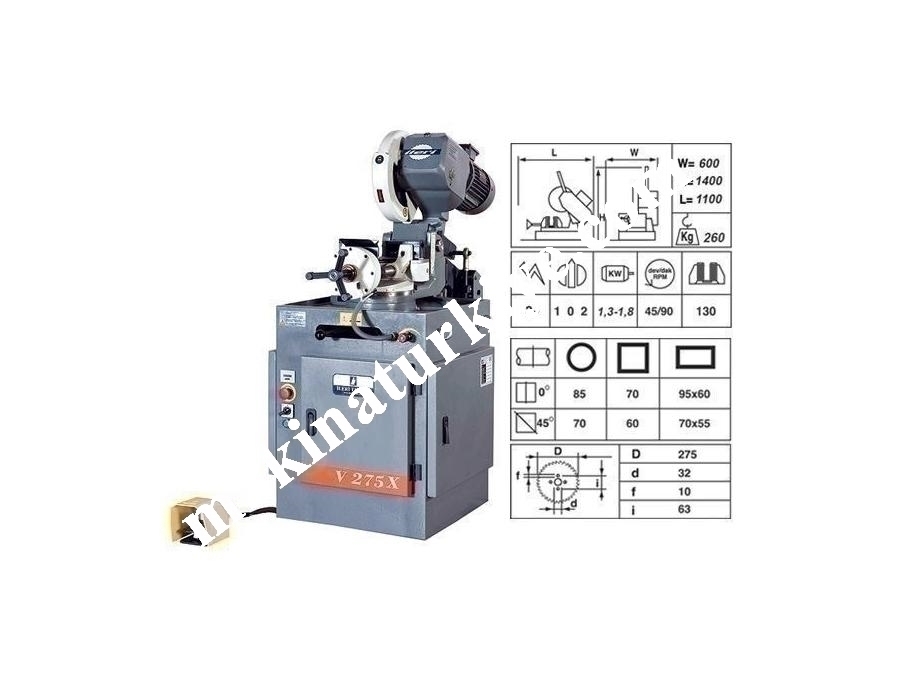Yarı Otomatik Daire Testere Makinesi / İleri Teknik V 275x