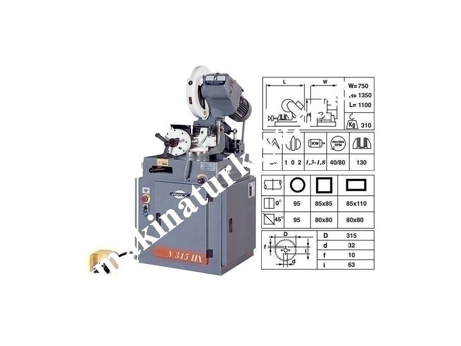 Yarı Otomatik Daire Testere Makinesi / İleri Teknik V 315hx
