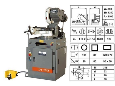Yarı Otomatik Daire Testere Makinesi / İleri Teknik Dt 315x - 1