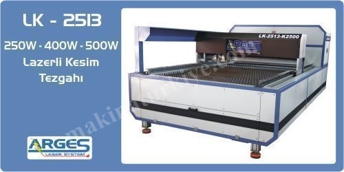 Lazerli Kesim Tezgahı ( 250 X 130 Cm ) Arges LK - 2513 500W