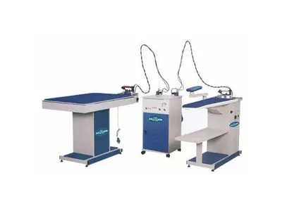 ST 0001 Ironing Board with Iron Rest and Steam Boiler