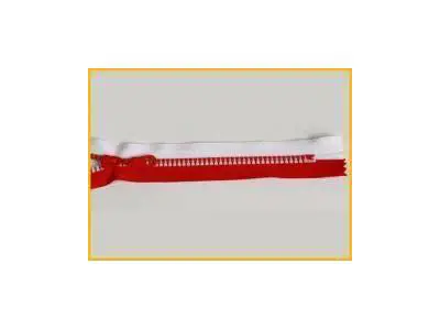 T-6 Bone Multi-Colored Ribbed Zipper