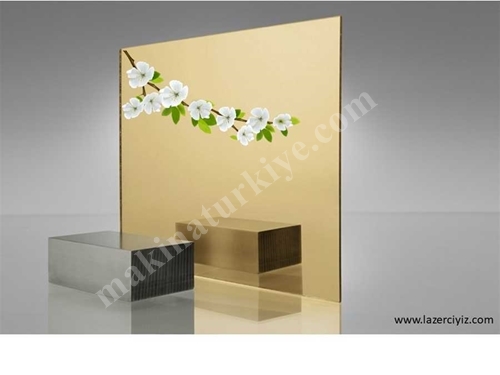 1 mm Gold Acrylic Mirror Adhesive Plexiglass